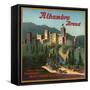 Alhambra Brand - Alhambra, California - Citrus Crate Label-Lantern Press-Framed Stretched Canvas