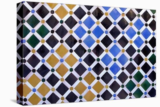 Alhambra, Comares Palace, Court of the Myrtles, Tiles, 9-14th Century, Granada, Spain-null-Stretched Canvas