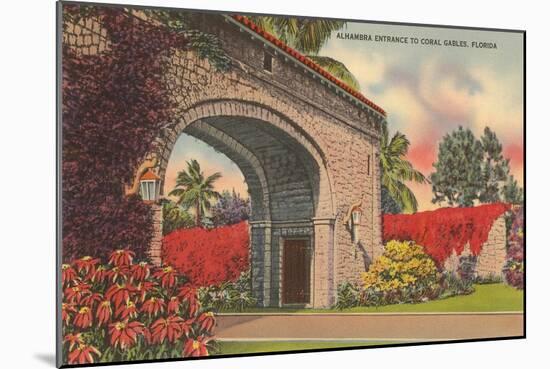Alhambra Entrance, Coral Gables, Florida-null-Mounted Art Print