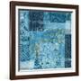 Alhambra III Indigo-Hugo Wild-Framed Art Print