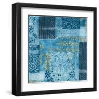 Alhambra III Indigo-Hugo Wild-Framed Art Print