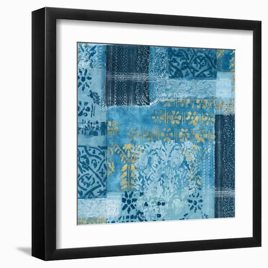 Alhambra III Indigo-Hugo Wild-Framed Art Print