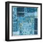 Alhambra III Indigo-Hugo Wild-Framed Art Print