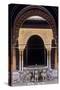 Alhambra, Nazari Palace, Court of the Lions, Built in 1377 by Mohamed V, Fountain, Granada, Spain-null-Stretched Canvas