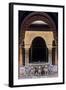 Alhambra, Nazari Palace, Court of the Lions, Built in 1377 by Mohamed V, Fountain, Granada, Spain-null-Framed Photo