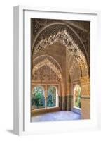 Alhambra, Nazari Palace, Palace of the Lions,Hall of Aljimences, 9-14th C, Granada, Spain-null-Framed Photo