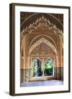 Alhambra, Nazari Palace, Palace of the Lions,Hall of Aljimences, 9-14th Century, Granada, Spain-null-Framed Photo