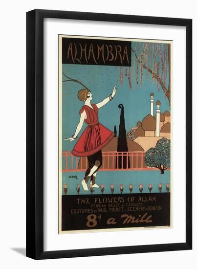 Alhambra, the Flowers of Allah, c.1913-Georges Kugelmann Benda-Framed Giclee Print