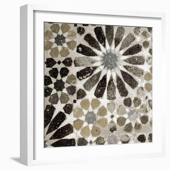 Alhambra Tile III Neutral-Sue Schlabach-Framed Art Print