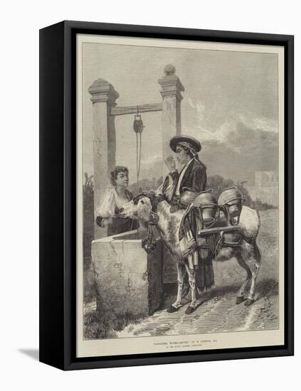 Alhambra Water-Carrier-Richard Ansdell-Framed Stretched Canvas