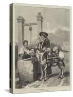Alhambra Water-Carrier-Richard Ansdell-Stretched Canvas
