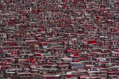 Red Houses-Ali Al-Jazeri-Stretched Canvas