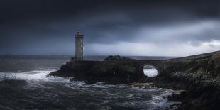 Europe, France, Plouzané - Stormy Day Ath The Lighthouse Of The Petit Minou-Aliaume Chapelle-Photographic Print
