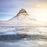 Europe, Iceland, Kirkjufell - The Iconic Mountain Of Iceland Reflecting On A Frozen Lake-Aliaume Chapelle-Photographic Print