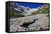 Alibek Glacier in Alibek Valley Near Dombay, Teberdinsky Biosphere Reserve, Caucasus, Russia-Schandy-Framed Stretched Canvas