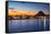 Alicante Javea Sunset Beach Cityscape Night View-holbox-Framed Stretched Canvas