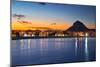 Alicante Javea Sunset Beach Cityscape Night View-holbox-Mounted Photographic Print