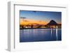 Alicante Javea Sunset Beach Cityscape Night View-holbox-Framed Photographic Print