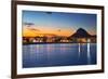 Alicante Javea Sunset Beach Cityscape Night View-holbox-Framed Photographic Print