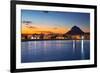 Alicante Javea Sunset Beach Cityscape Night View-holbox-Framed Photographic Print