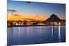 Alicante Javea Sunset Beach Cityscape Night View-holbox-Mounted Photographic Print