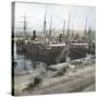 Alicante (Spain), Boats Anchored in the Port, Circa 1885-1890-Leon, Levy et Fils-Stretched Canvas