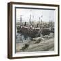 Alicante (Spain), Boats Anchored in the Port, Circa 1885-1890-Leon, Levy et Fils-Framed Photographic Print