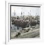 Alicante (Spain), Boats Anchored in the Port, Circa 1885-1890-Leon, Levy et Fils-Framed Photographic Print