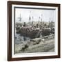 Alicante (Spain), Boats Anchored in the Port, Circa 1885-1890-Leon, Levy et Fils-Framed Photographic Print