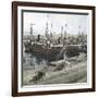 Alicante (Spain), Boats Anchored in the Port, Circa 1885-1890-Leon, Levy et Fils-Framed Photographic Print