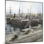 Alicante (Spain), Boats Anchored in the Port, Circa 1885-1890-Leon, Levy et Fils-Mounted Premium Photographic Print