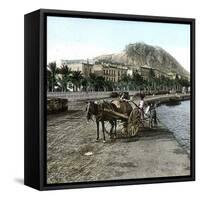 Alicante (Spain), Cistern on the Seaside and View of the Hill of Fort Santa Barbara-Leon, Levy et Fils-Framed Stretched Canvas