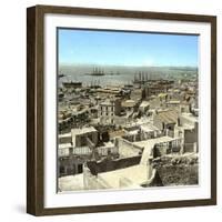 Alicante (Spain), Overview of the City and of the Port, Circa 1885-1890-Leon, Levy et Fils-Framed Photographic Print