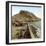 Alicante (Spain), Panoramic View of the City and of the Hill of Fort Santa Bárbara, Circa 1885-1890-Leon, Levy et Fils-Framed Photographic Print