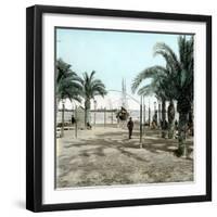 Alicante (Spain), the Esplanade of Spain (Formerly Walk of the Martyrs) on the Port Side-Leon, Levy et Fils-Framed Premium Photographic Print