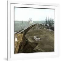 Alicante (Spain), the Pier, Circa 1885-1890-Leon, Levy et Fils-Framed Photographic Print