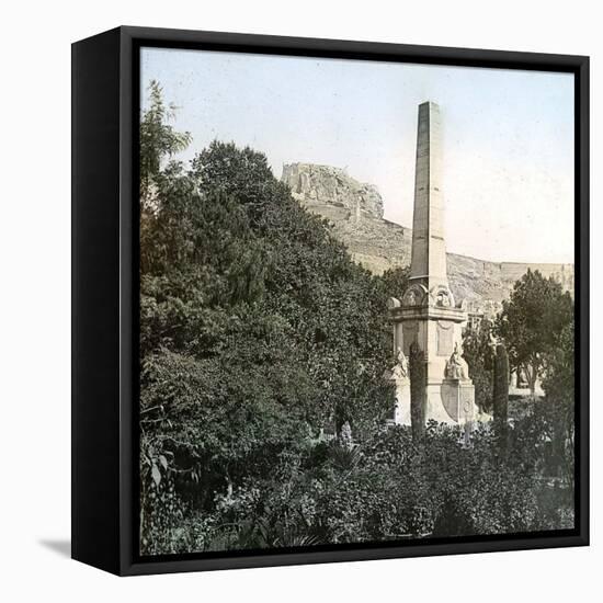 Alicante (Spain), the Quijano Monument, Circa 1885-1890-Leon, Levy et Fils-Framed Stretched Canvas