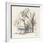 Alice Alice Draws Back the Curtain to Reveal a Little Door-John Tenniel-Framed Photographic Print