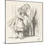 Alice Alice Draws Back the Curtain to Reveal a Little Door-John Tenniel-Mounted Photographic Print