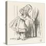 Alice Alice Draws Back the Curtain to Reveal a Little Door-John Tenniel-Stretched Canvas
