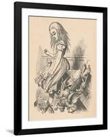 'Alice and animals. Chaos and the court', 1889-John Tenniel-Framed Giclee Print