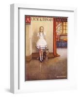 Alice and Dinah-Gwynedd Hudson-Framed Art Print