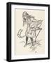 Alice and Flamingo Croquet-Arthur Rackham-Framed Art Print