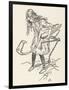 Alice and Flamingo Croquet-Arthur Rackham-Framed Art Print