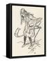 Alice and Flamingo Croquet-Arthur Rackham-Framed Stretched Canvas