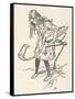 Alice and Flamingo Croquet-Arthur Rackham-Framed Stretched Canvas