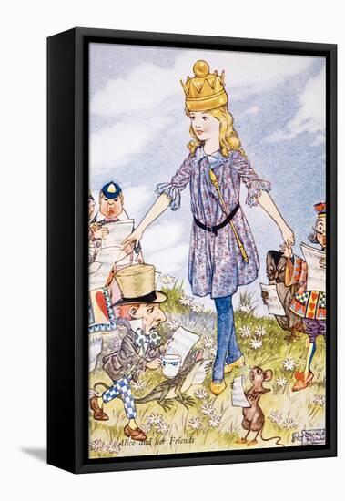 Alice and Her Friends-Charles Folkard-Framed Stretched Canvas