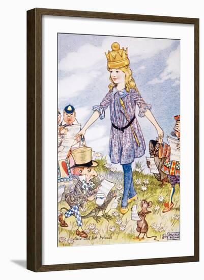 Alice and Her Friends-Charles Folkard-Framed Giclee Print