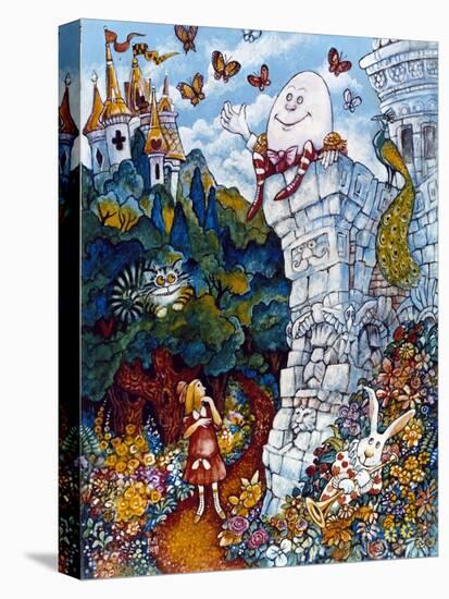 Alice and Humpty Dumpty-Bill Bell-Stretched Canvas