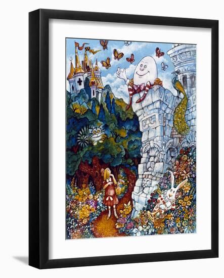 Alice and Humpty Dumpty-Bill Bell-Framed Giclee Print